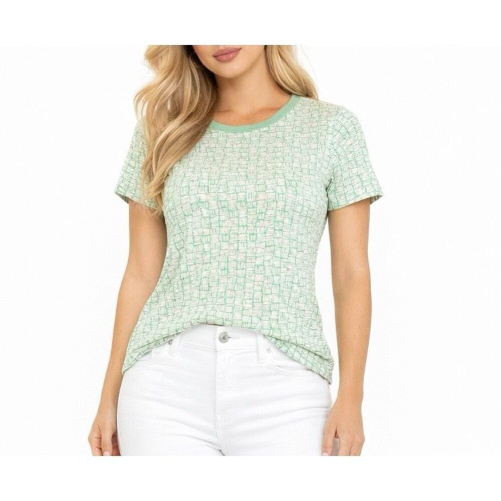 Lilly Pulitzer green cotton printed tshirt medium